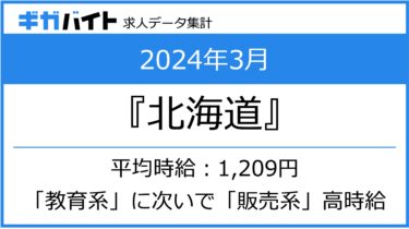 2024年3月の北海道の求人データ集計